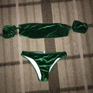 ZAFUL VELVET OFF THE SHOULDER BIKINI